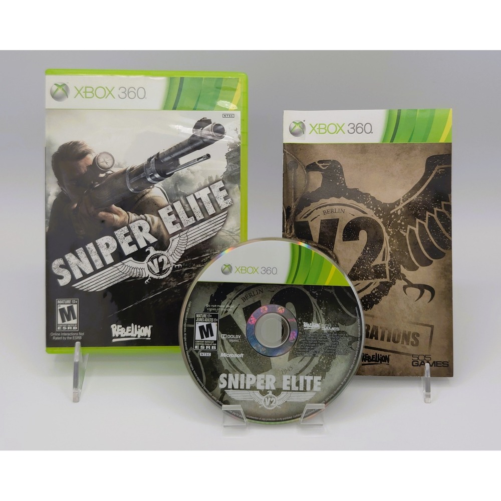 Sniper Elite V2 - Xbox 360 - CIB w/ Manual - Tested - Tactical Shooter